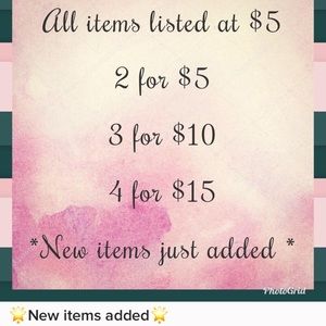 LOTS OF $5 ITEMS! COME SEE!! 😍😍